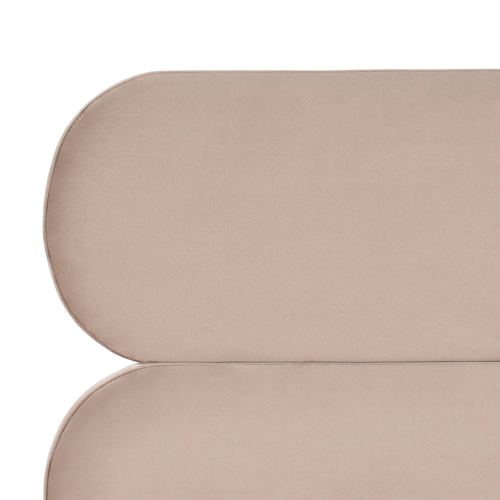 Letto matrimoniale con rete testiera in velluto tortora gambe in metallo camera da letto 120 x 200 cm classica minimalista