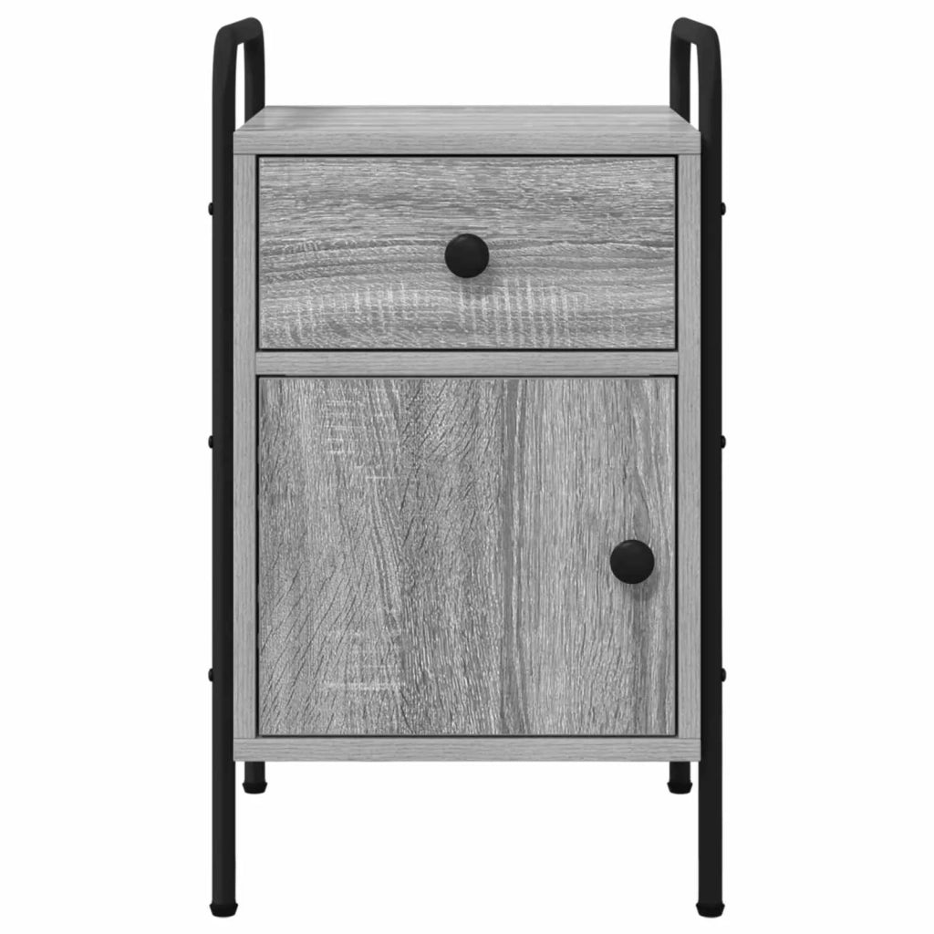 Armadio da Notte 2 pz Sonoma grigio 35 x 36,5 x 61 cm 8007654