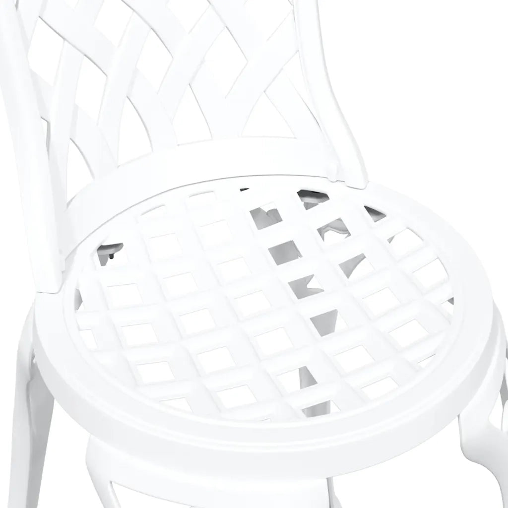 Sedia da Giardino 2 pz | Sedie da Esterno Bianco 39 x 40 x 87cm Alluminio