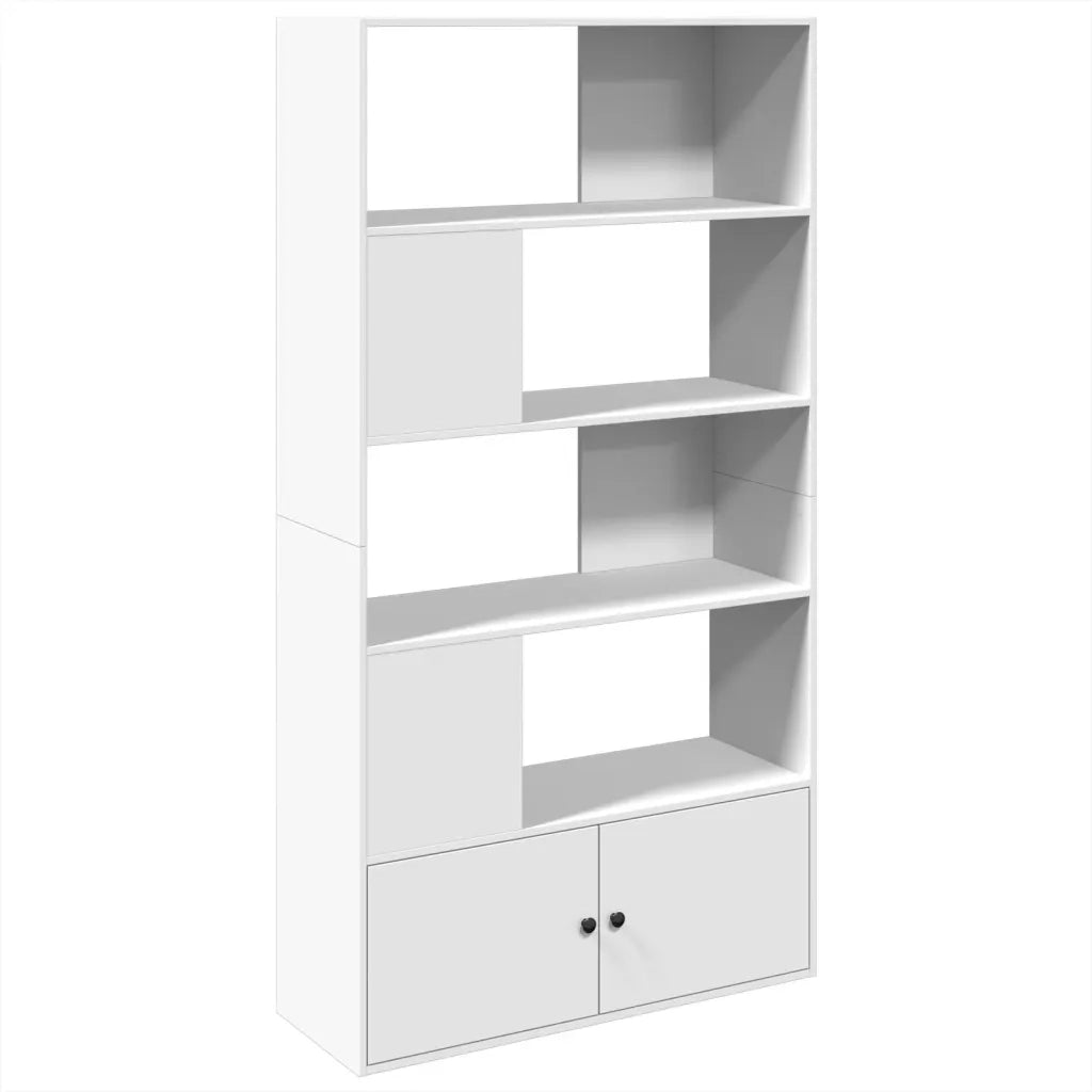 Libreria-Scaffale per Libri-Mobile di Stoccaggio Bianca 100x36x189 cm in Legno Multistrato