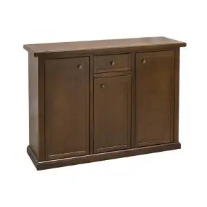 Credenza madia buffet in legno noce scuro arte povera mod modena 3 ante 1 cassetto