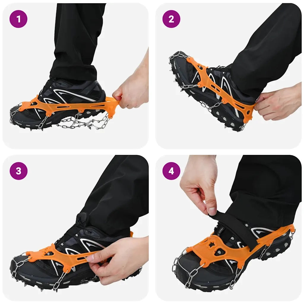Artigli di ghiaccio per scarpe Arancione XL