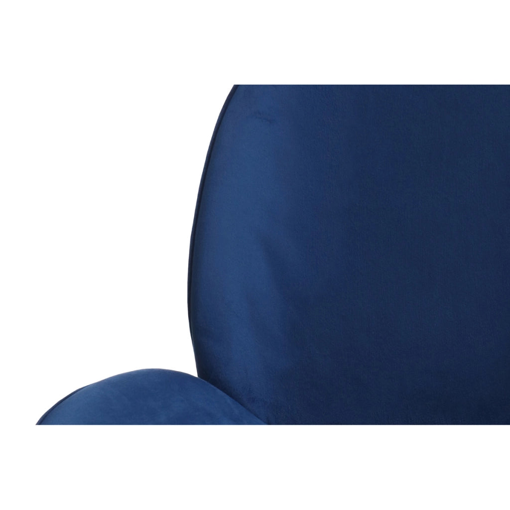Set di 2 sedie Charlize in velluto blu e ottone