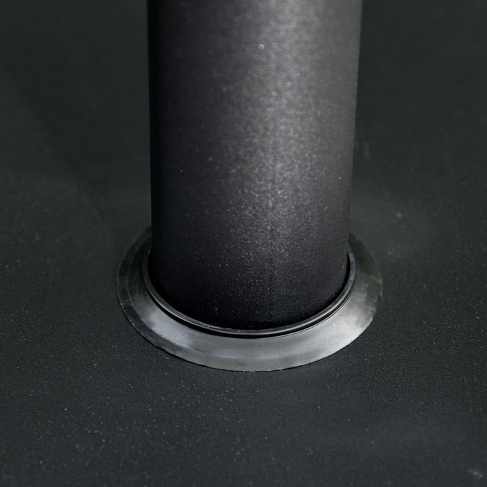 Base per Ombrellone 13kg con Finitura Lucida 40x40x43 cm in Cemento Nero