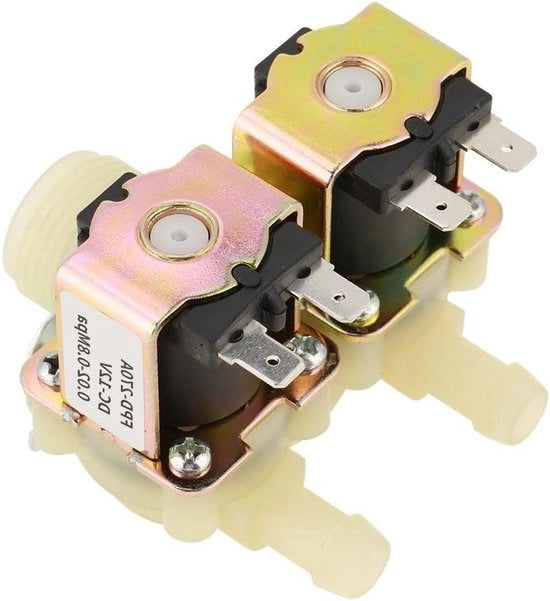 Ventilatore magnetico DC 12 V doppio boccola scarico acqua - DN20 G 3/4 per lavatrice - normale chiusura.