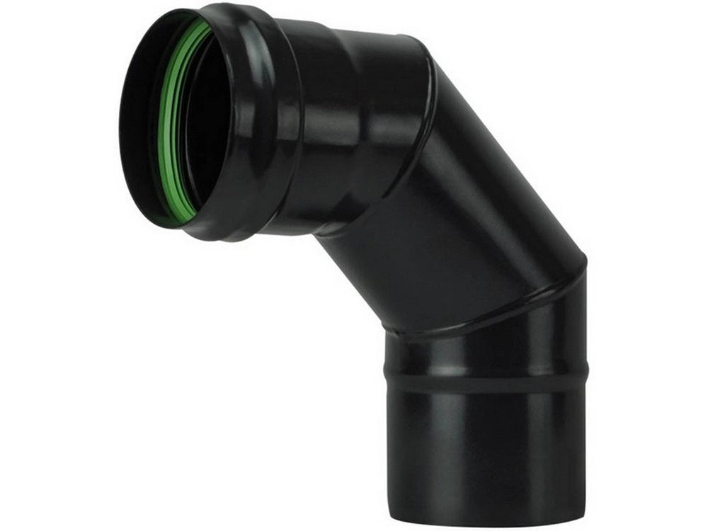 1pz gomito 90¦ per stufa a pellet light senza guarnizione col. nero opaco ï cm. cod:ferx.vit55046