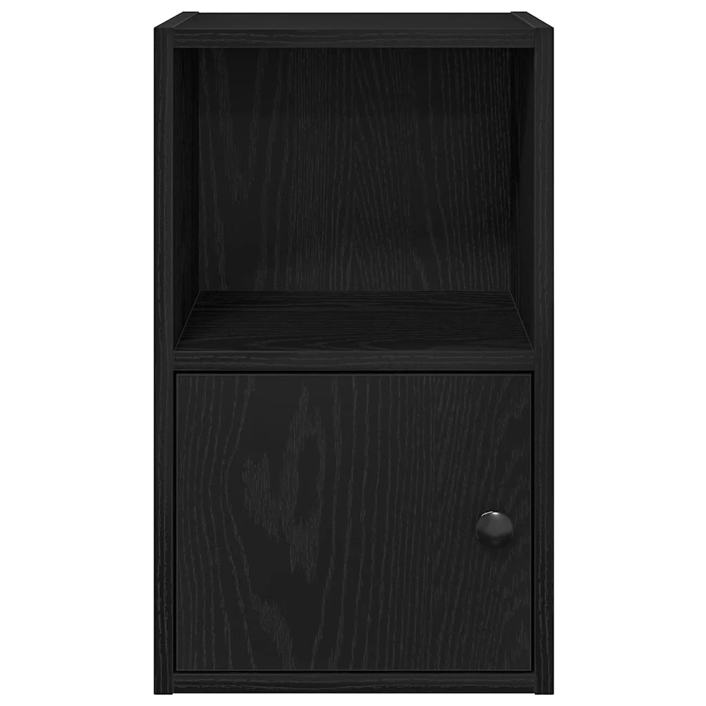 Libreria-Scaffale per Libri-Mobile di Stoccaggio Rovere Nero 31x24x52 cm in Legno Multistrato