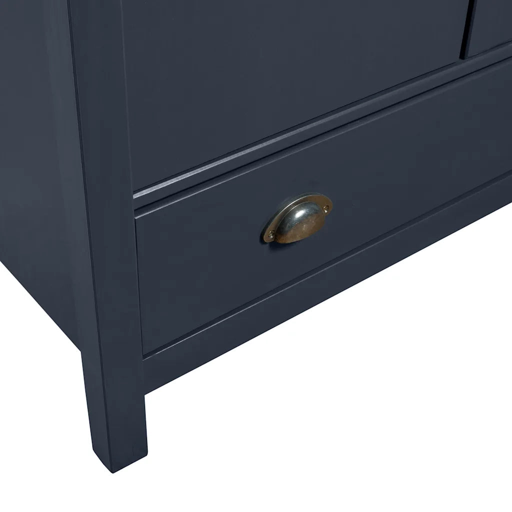 Armadio a 3 Ante Hill Grigio 127x50x170 cm in Legno di Pino cod mxl 68600