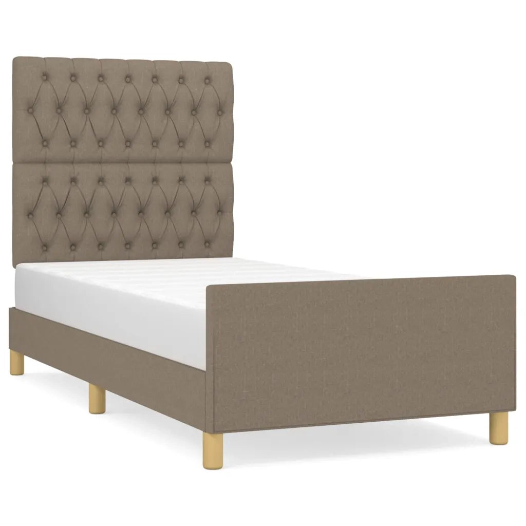 Giroletto con Testiera Tortora 90x200 cm in Tessuto cod mxl 61418