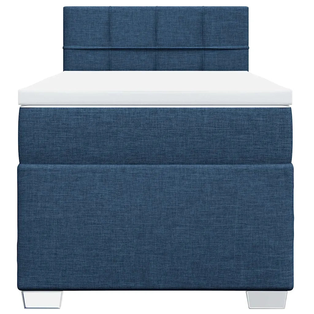 Giroletto a Molle con Materasso Blu 80x200 cm inTessuto