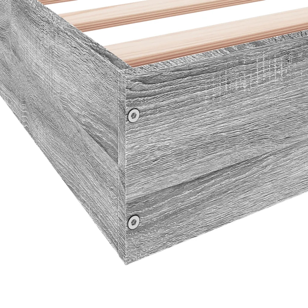 Giroletto-Struttura Letto Grigio Sonoma 100x200 cm in Legno Multistrato 731915