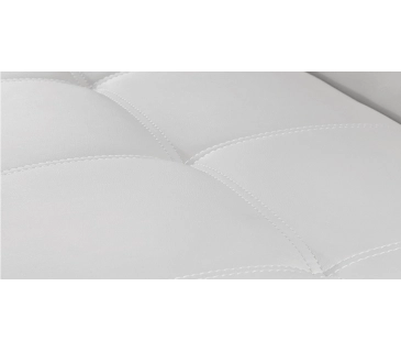 Divano letto 3 posti, reclinabile in ecopelle bianco 180x92cm Sicorage Soffy