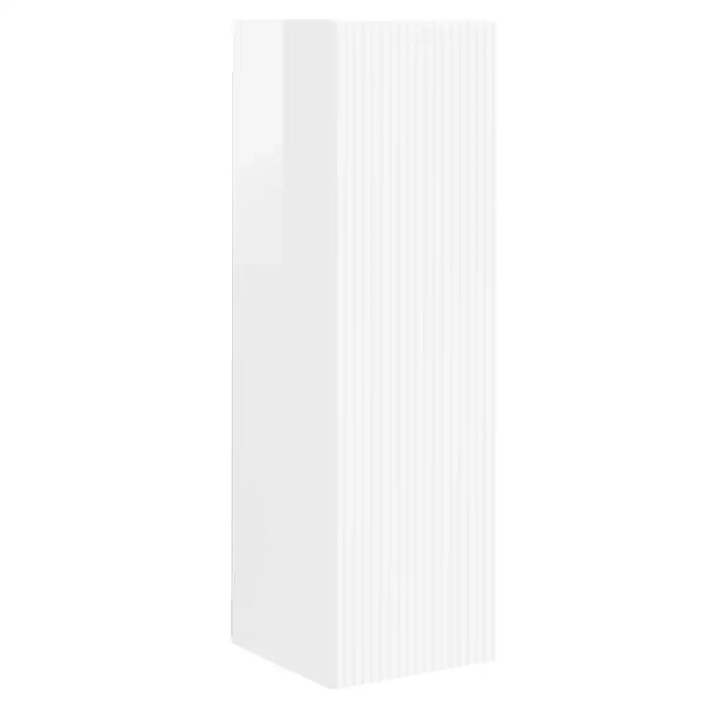 Mobile TV da parete 2 pcs Bianco Lucido 30 x 31 x 100 cm