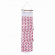Trade Shop - Porta Rotolo Organizer Da Appendere Con 3 Tasche In Tessuto Rosa Bagno 79199 -