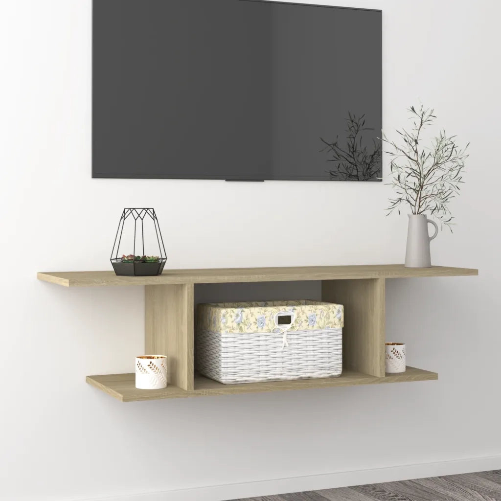 Mobile Porta TV a Parete Rovere Sonoma 103x30x26,5 cm 806983