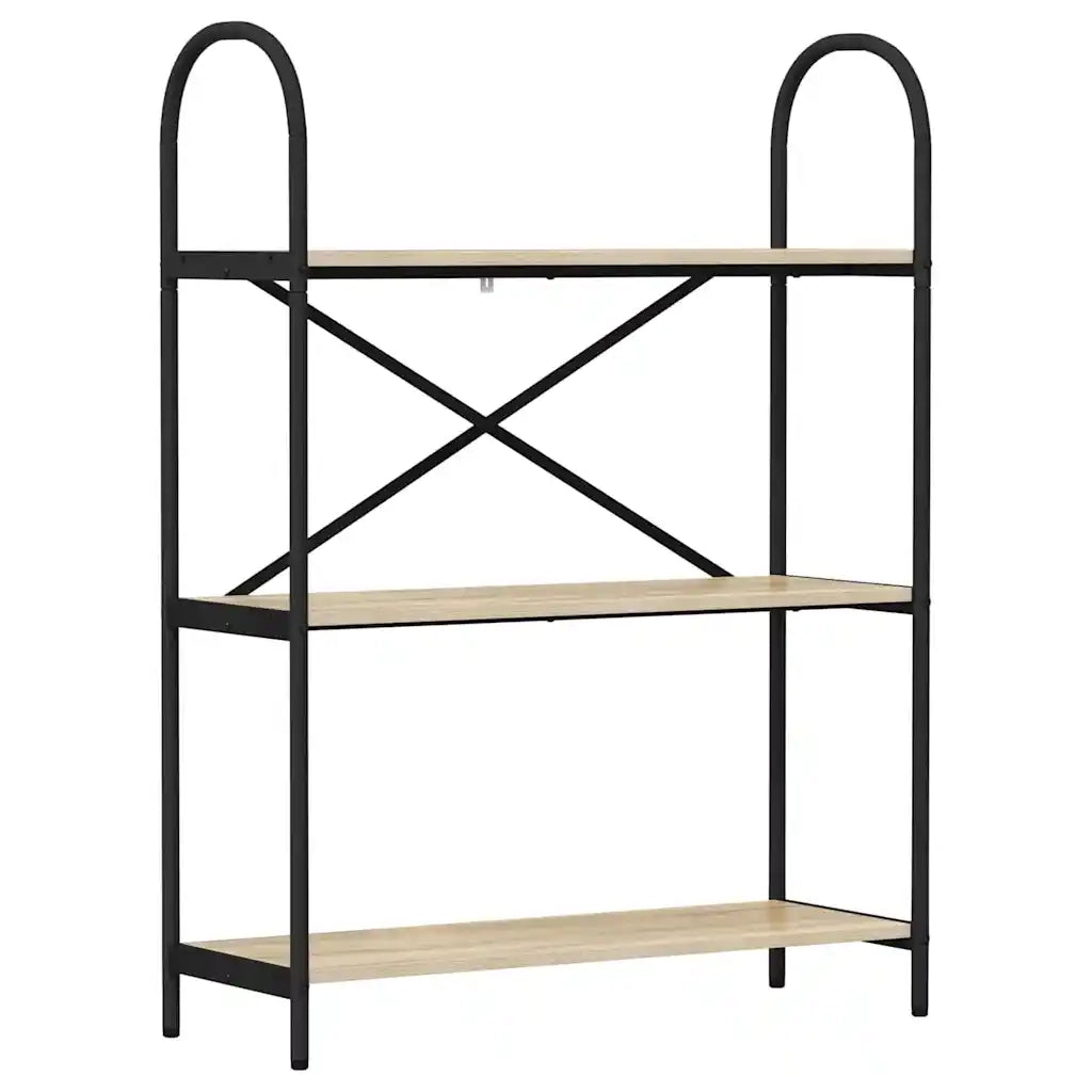 Libreria-Scaffale per Libri-Mobile di Stoccaggio Rovere Sonoma 80 x 30 x 109 cm Legno multistrato 529790