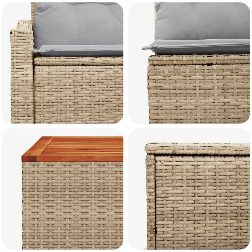Set di divani 8 pz Beige e Grigio Chiaro 3448235