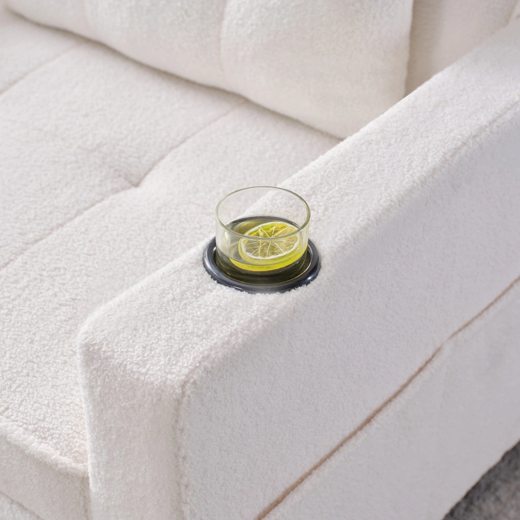 Divano Letto Singolo Reclinabile con Portabicchieri e USB ¨C Xylo ¨C Grigio