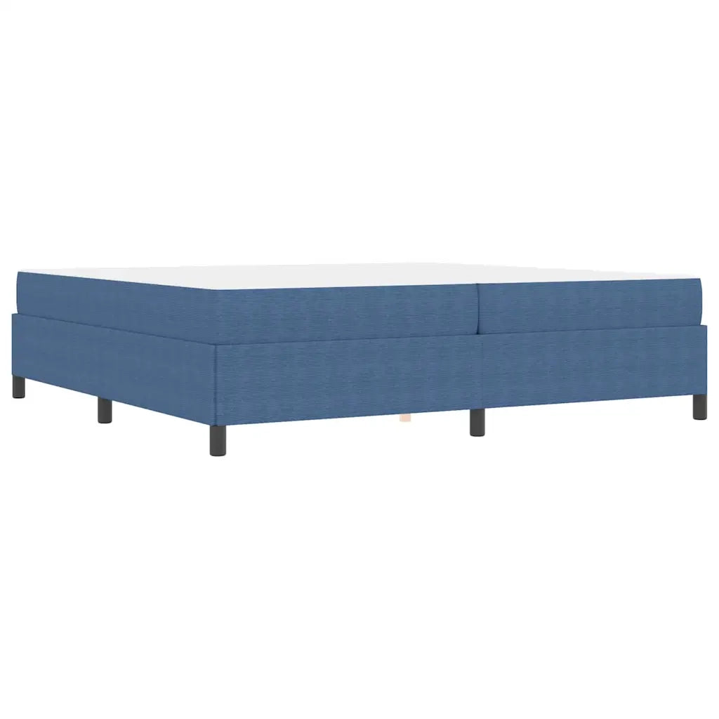Struttura del letto con materasso Blu 200 x 200 cm Tessuto