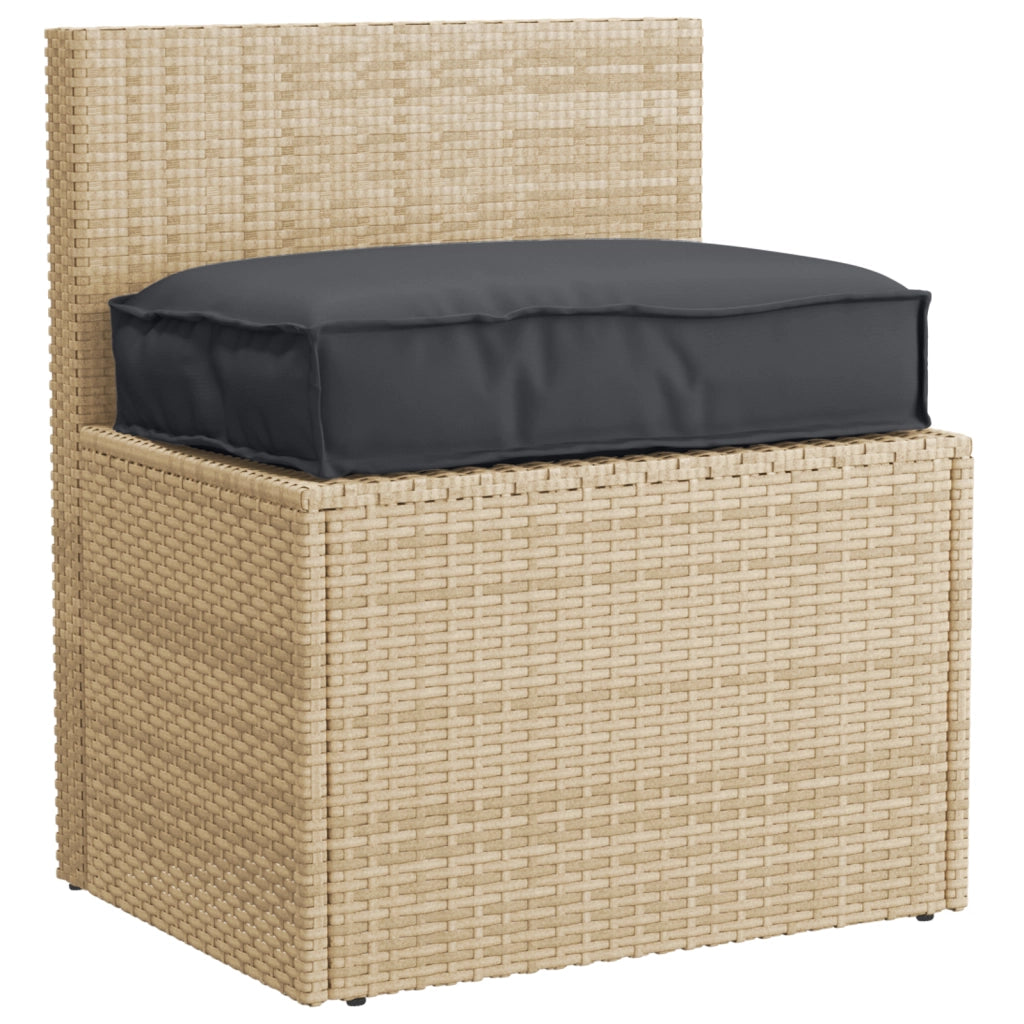 Cuscino per pallet per seduta nera 60x40x8 cm in tessuto Oxford