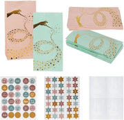 Set di sacchetti regalo 31 pezzi - Sacchetti di carta color pastello - Strisce adesive 114 pezzi - Calendario dell'Avvento - Sacchetti per biscotti - Sacchetti regalo per bambini - Sacchetti regalo per feste di compleanno