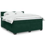 vidaXL Giroletto a Molle con Materasso Verde Scuro 180x200 cm Velluto