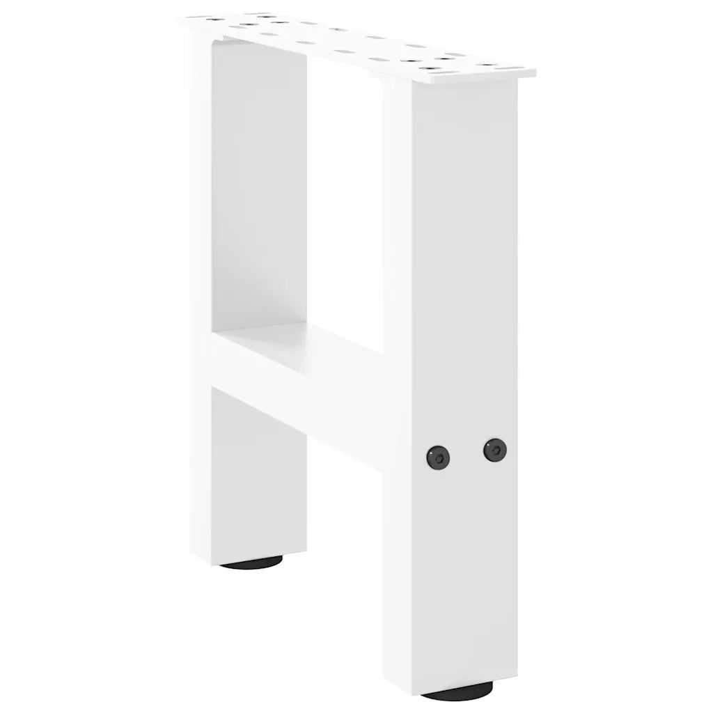 vidaXL Gambe per Tavolino da Caffè Bianche 2 pz 30x(30-31) cm Acciaio