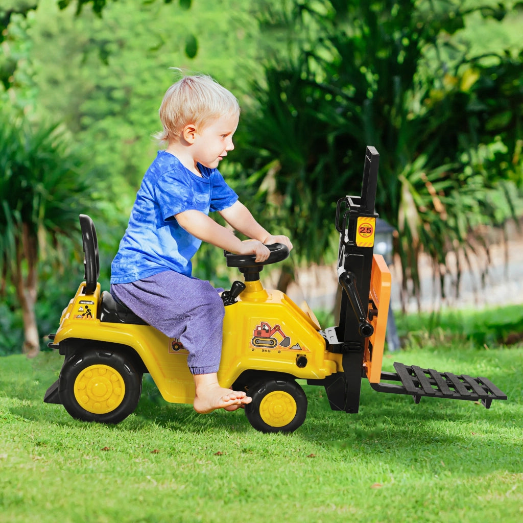Trattore a Pedali per Bambini ¨C zephmum ¨C Giallo e Nero 86x27.5x47.5 cm