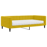 Divano letto | Sof¨¤ letto | Letto singolo con Materasso Giallo 100x200 cm in Velluto
