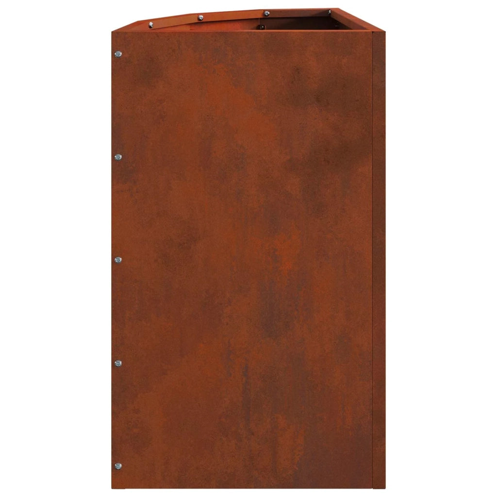 Fioriere | Cassetta per fiori | Vaso d'angolo Ruggine 30 x 30 x 50 cm acciaio corten