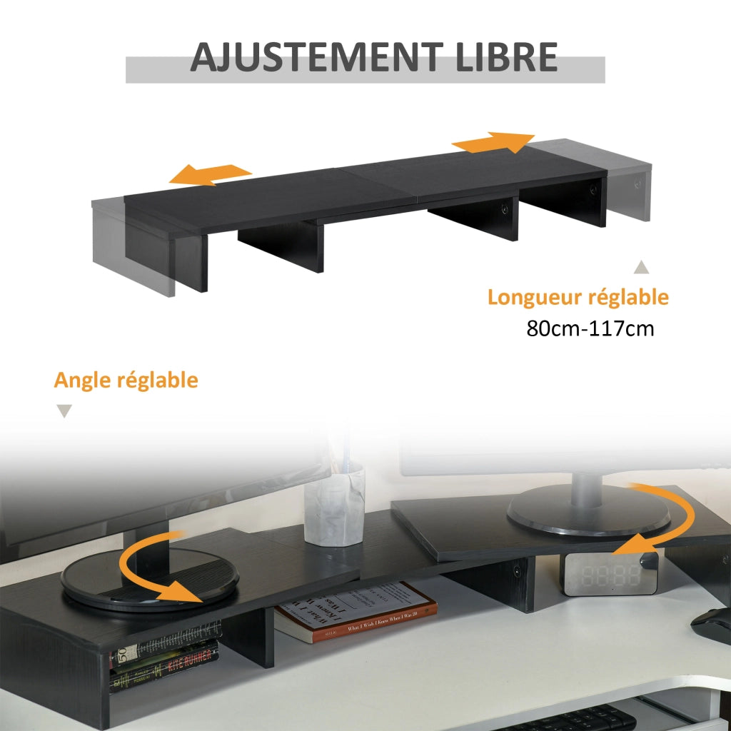 Supporto Monitor Regolabile Estensibile ¨C Zephmum ¨C Nero 80-117 cm