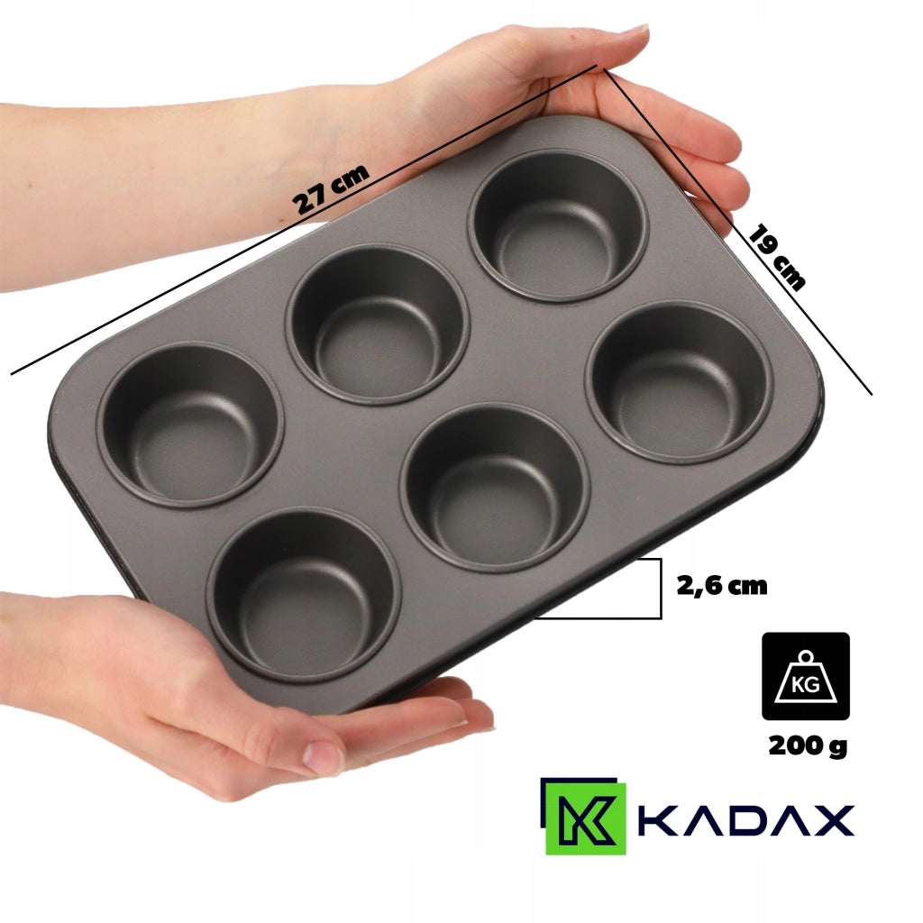 Teglia da forno KADAX per muffin, cupcake, pirottini, tazze, vassoio, forma