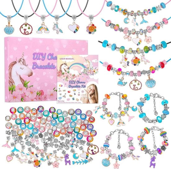 Set di fermagli per gioielli per bambine e adulti - bracciali di perline e progetti creativi per bambini