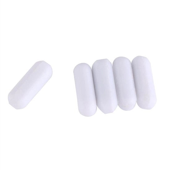 Rimuovere il nome del produttore. 

Magneetroerder PTFE 5 pezzi - Magneetroerder per laboratorio - Bianco (C5 x 15 mm)