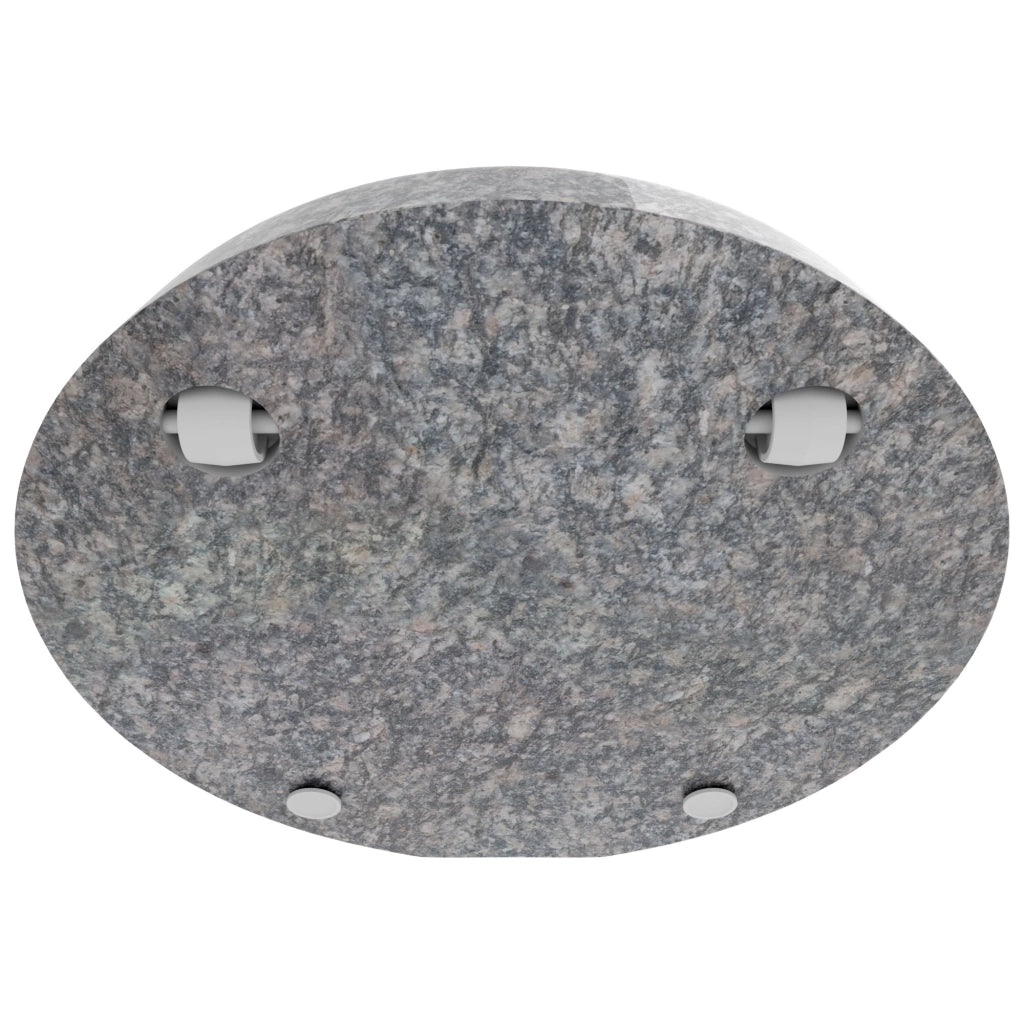Pietra - Base per Ombrellone da Giardino Rotondo Ø45 cm 25 Kg in Pietra Grigio