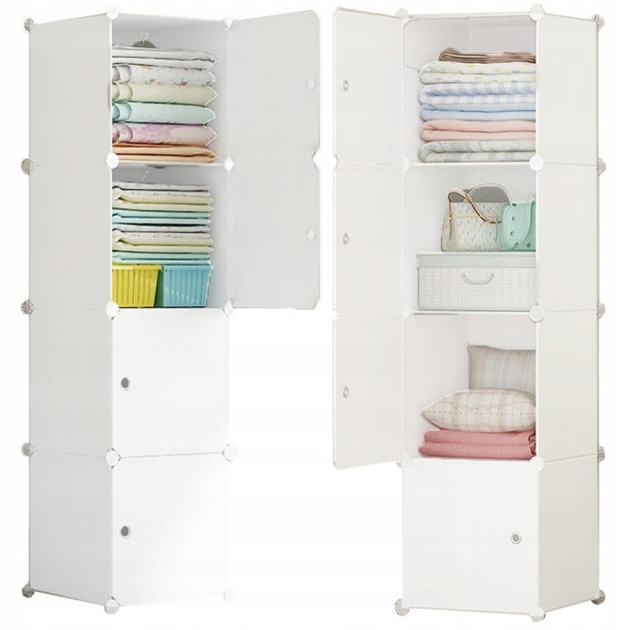 Scaffale guardaroba 147x39x37 cm, modulare e salvaspazio.