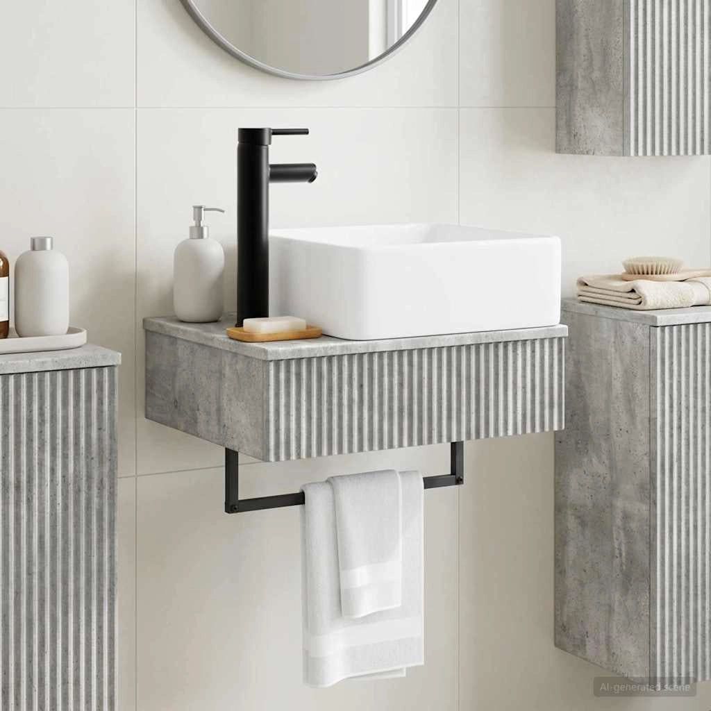 Lavabo da Parete Grigio Cemento 50 x 41 x 39 cm 890191