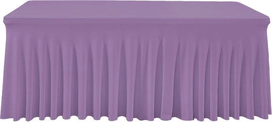 Tavolo 2 pezzi di spandex con tessuto a tessitura elastica resistente alla rughe, adatto per tende da tavolo in spandex, tende da tavolo elastiche, tende da tavolo per matrimonio e Expo, fluorescente verde + blu, dimensioni 122x60x76cm