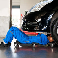 Sdraio da officina 90x40x9cm max 90 kg Lettino sottoauto da meccanico con portaattrezzi