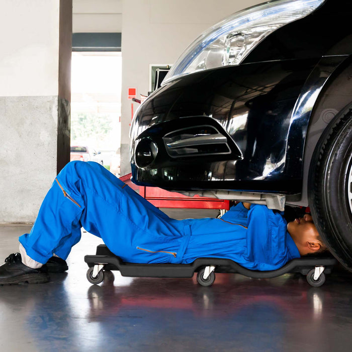 Sdraio da officina 90x40x9cm max 90 kg Lettino sottoauto da meccanico con portaattrezzi