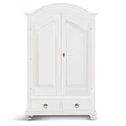 Armadio in legno Shabby chic mod cipolla laccato bianco opaco