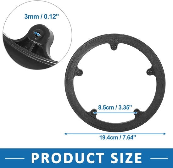 Coprifuoco per catena a mano - Protezione catena 8,5 cm - 44 denti - 5 fori - Materiale duraturo - Resistente allo shock - Protezione catena