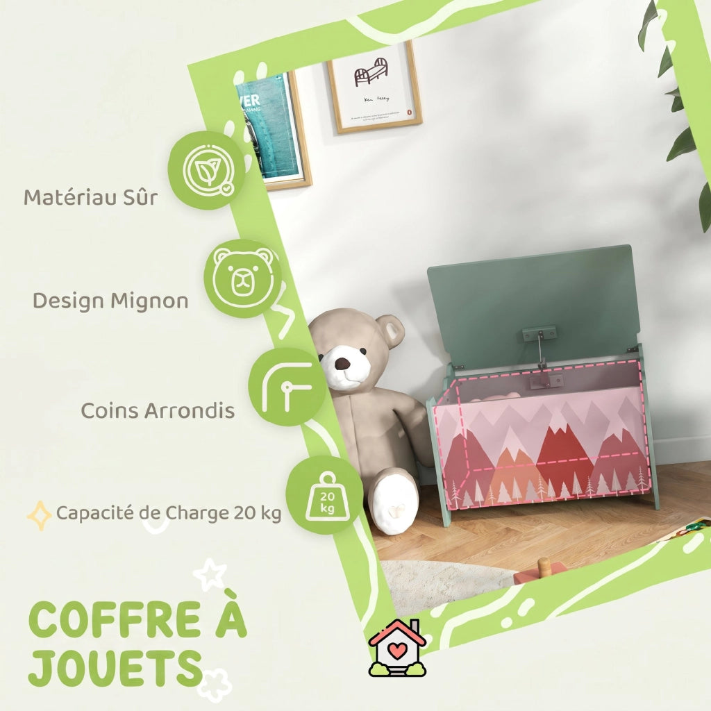 Cofanetto giocattoli bambini ¨C Minimal ¨C verde 60x37x39 cm