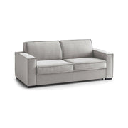 Divano fisso Diopside, Divano a 3 posti, Made in Italy, SofÒ  Soggiorno in tessuto, con Braccioli standard, cm 220x95h90, Grigio