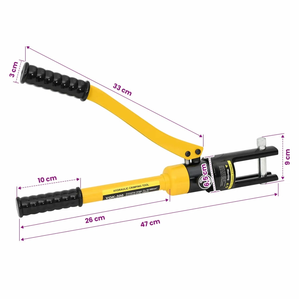 Strumento per Crimpatura Cavi Idraulico 12 T 10-300 mm² Acciaio 42042662