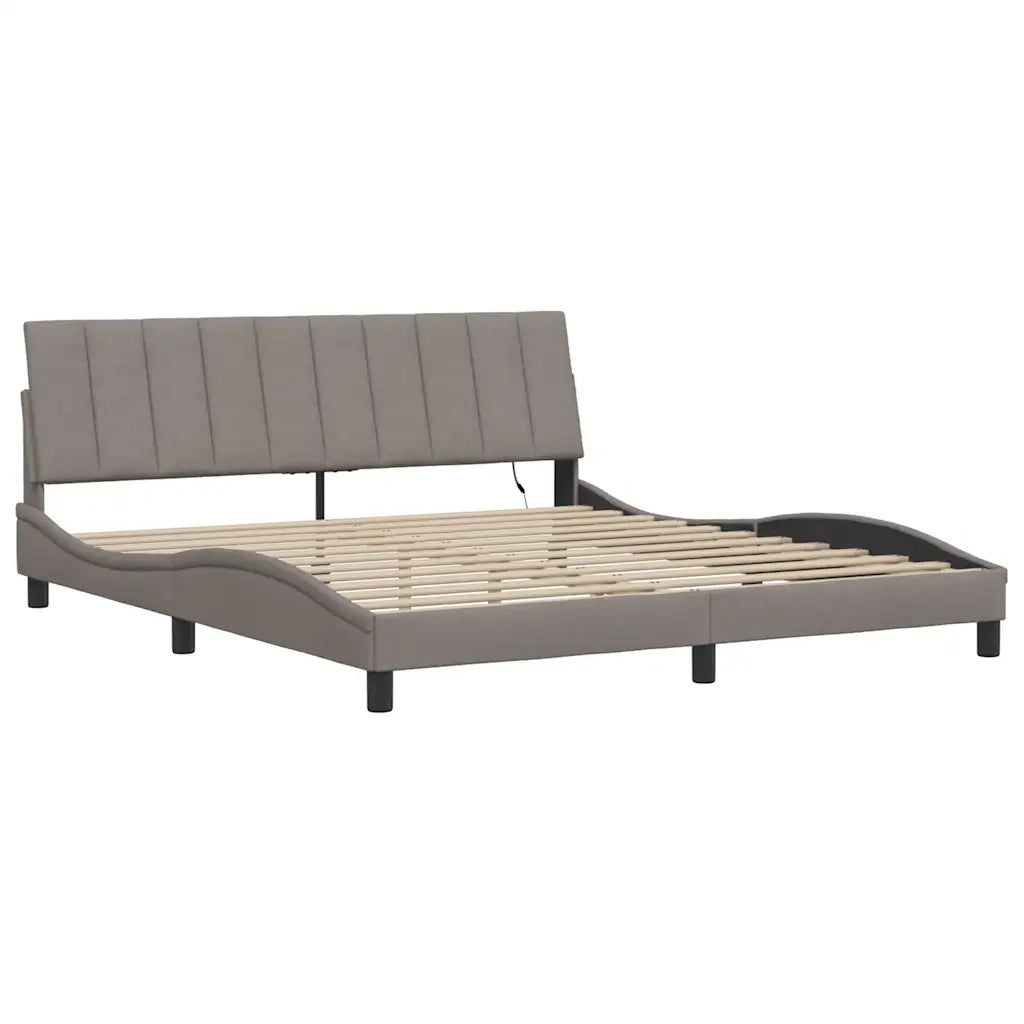 Giroletto senza Materasso Hanko Tortora 180x200 cm in Tessuto