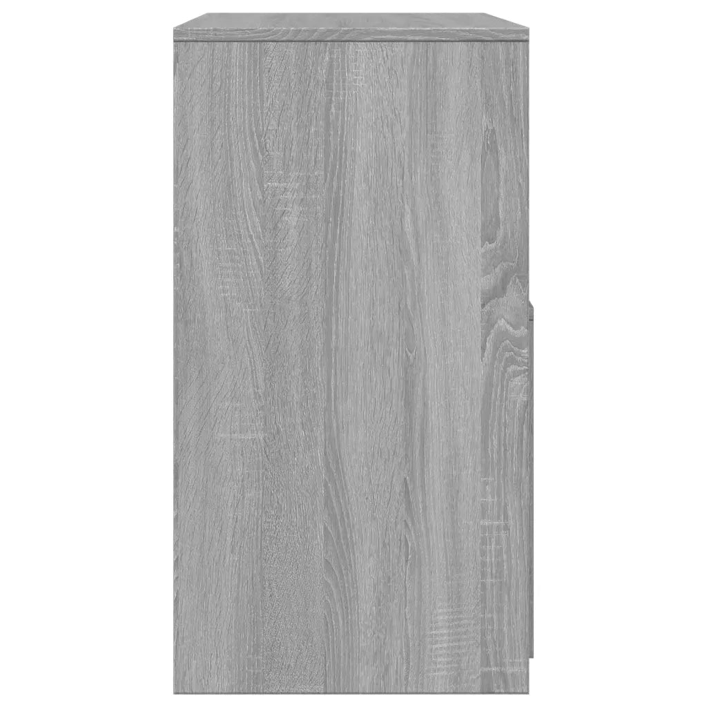 Toeletta | Tavolo da Trucco e Sgabello Grigio Sonoma 60x40x113,5 cm