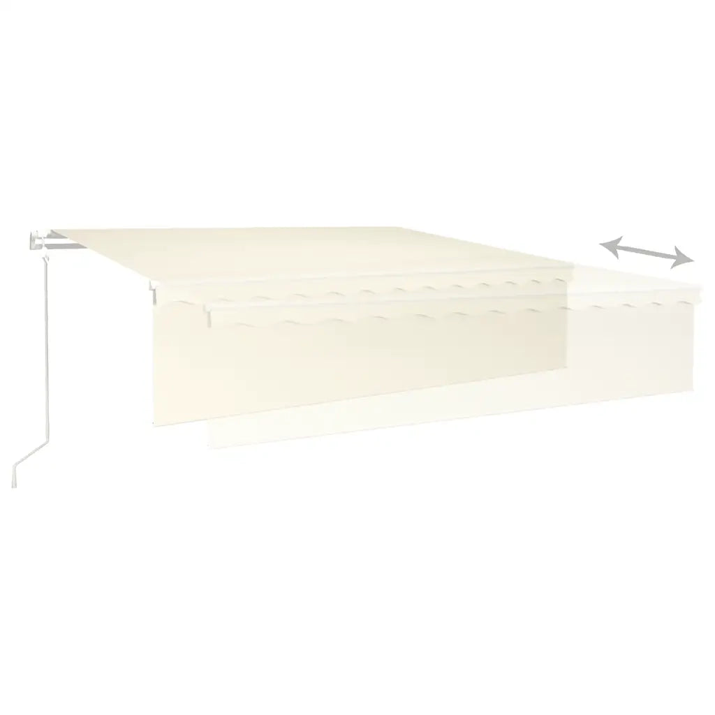 Tenda da Sole Retrattile Automatica con Parasole 6x3 m Crema 3069367