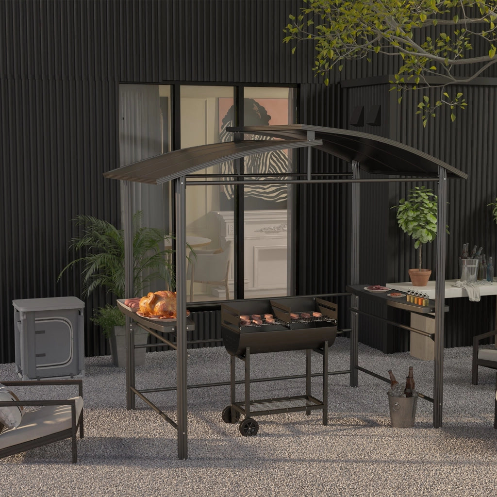 Barbecue in Acciaio con Griglie ¨C zephmum ¨C Nero 90x45x96 cm