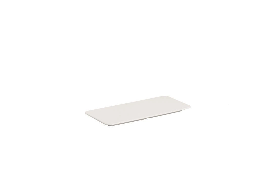 Vassoio Piatto rettangolare a Mattonella in Melamina Bianco 35,5 x 16,5 cm